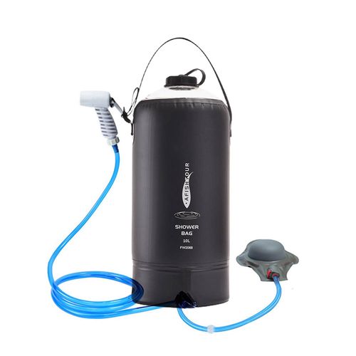 Sac de douche de camping 10 L, sac de douche d'exterieur, sac de douche solaire portable en PVC, sac de rangement d'eau de camping