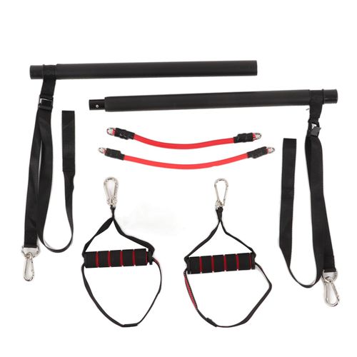 Kit De Barre De Pilates Avec Bandes De Resistance, Kit De Barre De Traction Pour Yoga, Exercice Musculaire, Barre De Tension, Equipement De Fitness, 2 Tubes