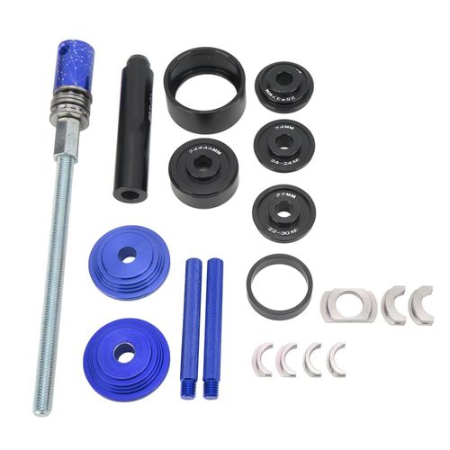 Kit D'outils D'installation Et De Demontage De Boitier De Pedalier De Velo Lebycle, En Alliage D'aluminium, Outil De Roulement D'arbre Central A Pression, Anneau Adaptateur D'ecrou De Barre De Maintien Pour Bb86 Bleu