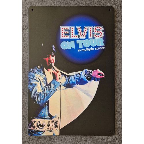 Plaque métallique décorative Elvis Presley "On Tour"