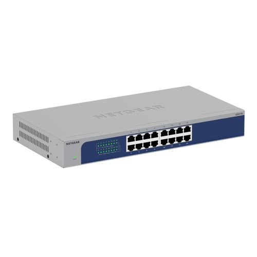 NETGEAR GS516 - V3 - commutateur - non géré - 16 x 10/100/1000 - de bureau, Montable sur rack