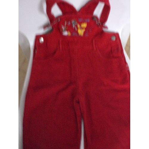 Jolie Salopette Disney Rouge Winnie The Pooh 2 Ans