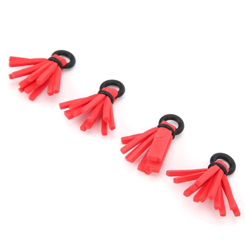 Lot De 4 Flotteurs De Peche A La Mouche En Mousse Avec Indicateurs De Frappe, Flotteurs De Positionnement D'hamecons Derivants Et Flotteurs, Rouge