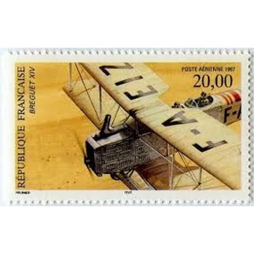 Biplan Breguet Xiv Année 1997 Poste Aérienne N° 61 Yvert Et Tellier Luxe