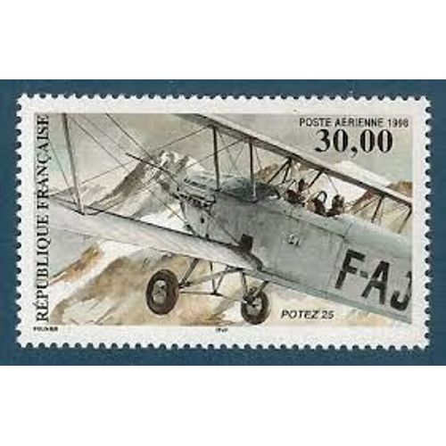 Biplan Potez 25 Année 1998 Poste Aérienne N° 62 Yvert Et Tellier Luxe