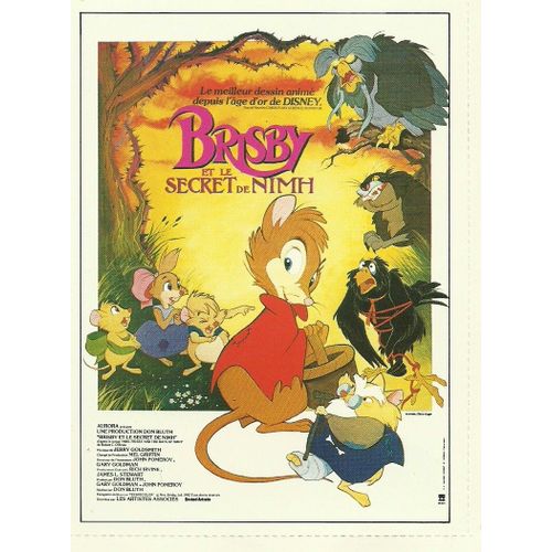 Mini Affichette De Cinéma "Brisby Et Le Secret De Nimh" Fim De Don Bluth De 1982