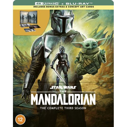 Star Wars Mandalorian Season 3 4k Uhd + Blu Ray Steelbook (Disney+ Original) (Includes Artcards) [Blu-Ray] [Region Free]