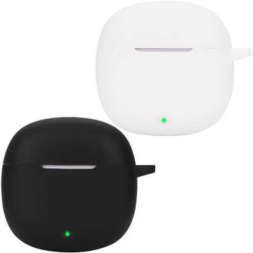 Étui Silicone Antichoc Pour Honor Earbuds X6 - Charge Sans Fil, Protection 360°, Design Ultra-Mince - Noir/Blanc