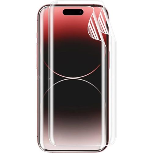 Film De Protection D'écran Hydrogel Iphone 15 6.1"" [2 Pièces] - Auto-Réparation, Anti-Éclats, Couverture Totale Avec Revêtement Oléophobe Transparent