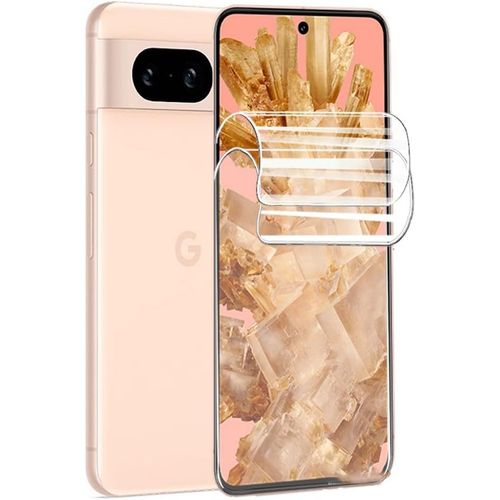 Film De Protection D'écran Hydrogel Pour Google Pixel 8 (6.2"") - Anti-Brisure, Auto-Réparation, Couverture Totale 0.01mm Avec Revêtement Oléophobe Transparent