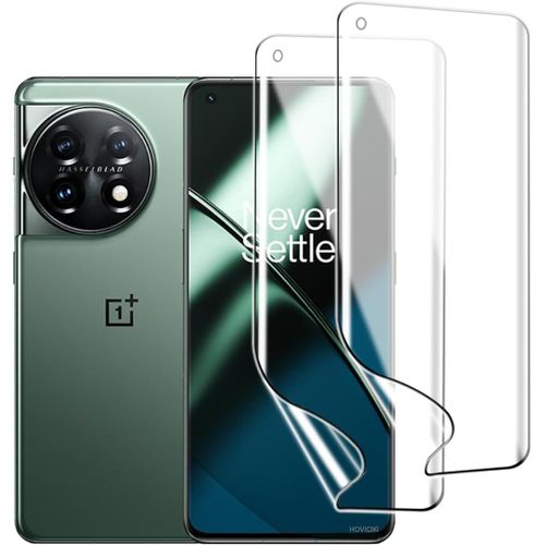 Film De Protection D'écran Pour Oneplus 11, 2 Pièces Hydrogel Souple Ultra Mince 0.01mm Hd Transparent Anti-Traces Auto-Réparation Couverture Intégrale