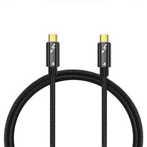 Type A 0,8 m Thunderbolt 4 USB 4 Câble Type-C tressé en nylon Cordon de données 40 Gbit/s 8K@60Hz prise en charge