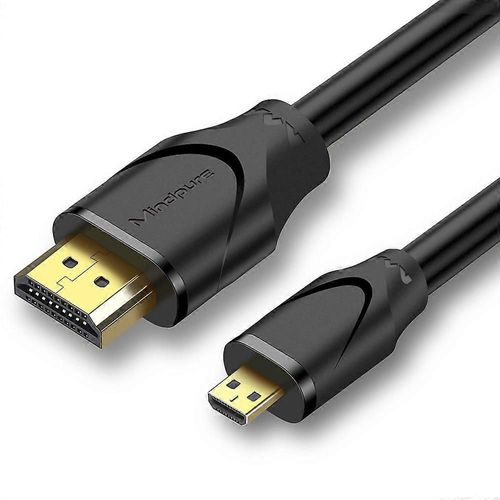 Type A MINDPURE AD015 2m 4K 60Hz Câble adaptateur HDMI vers Micro HDMI Mâle vers Mâle