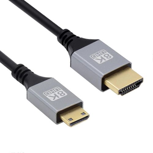 Câble micro HDMI vers HDMI haute vitesse de type A HD-039-2.0M 8K@60hz compatible avec un cordon vidéo mince