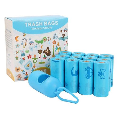 Type A Pangban 12 Rouleaux Sac À Couches Bleu Jetable Hdpe + Epi Bébé Sale Diaper Sac À Ordures