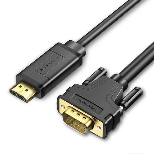 Type A MINDPURE AD037 Câble HDMI vers VGA 1 m Cordon compatible HD 1080P 60 Hz pour téléviseur/moniteur/projecteur