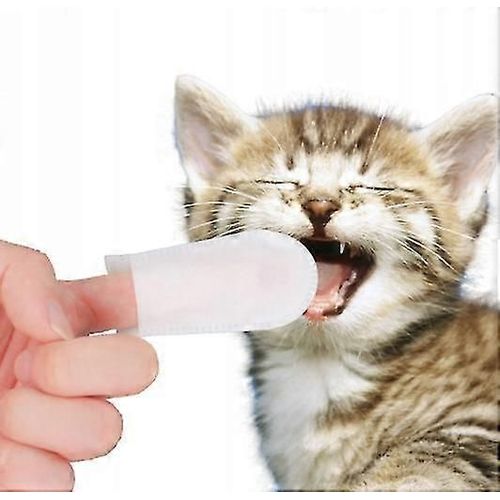 Kit de nettoyage des doigts pour les dents de chat et de chien 50 pièces pour éliminer le tartre et l¿odeur particulière * 2