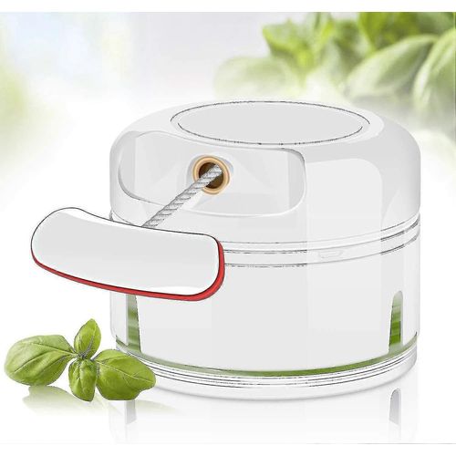Mini Hachoir À Oignons Amélioré Avec Câble, Multi-Hachoir Manuel, Petit Coupe-Légumes Pour Mélanger Et Hacher