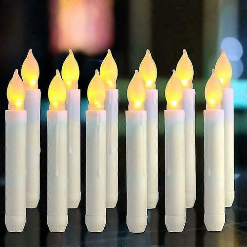 2024 Led Bougies Longues Menorah Bougies Lot De 12 Bougies Sans Flamme Aa Bougies à Piles 16.5x2 cm Candlepower