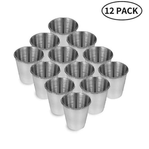 12 Pcs Verres À Liqueur En Acier Inoxydable Pour Whisky Tequila