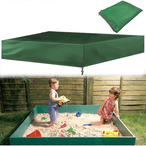 Bac à sable de couverture de bac à sable carré avec corde de fixation pour resserrer la couverture de bac à sable Oxfordbache imperméable imperméable à l¿eau imperméable à l¿eau tissu imperméable à l¿
