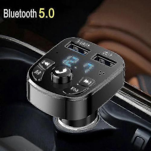 Transmetteur De Voiture Fm Bluetooth 5.0 Aux Mains Libres Kit De Voiture Sans Fil Double Chargeur De Voiture Usb Auto Radio Fm Modulateur Mp3 Player Adaptateur