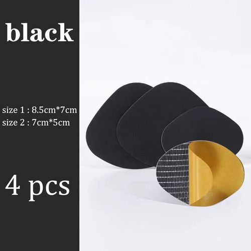 Patch De Réparation De Semelle Intérieure En Maille Pour Baskets,4 Pièces,Trou De Chaussure,Auto-Adhésif,Ferme,Durable,Multifonctionnel,Réparation Du Talon - Type Black