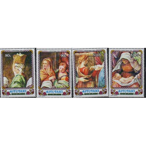 Aïtutaki ( Australie ) Timbres Noël 1992