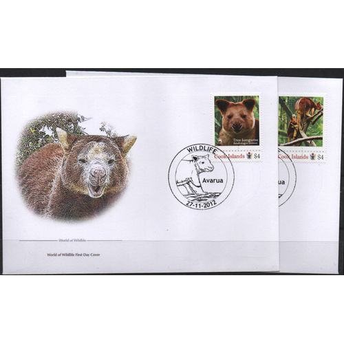 Iles Cook Timbres Les Kangourous Des Arbres 4 Fdc