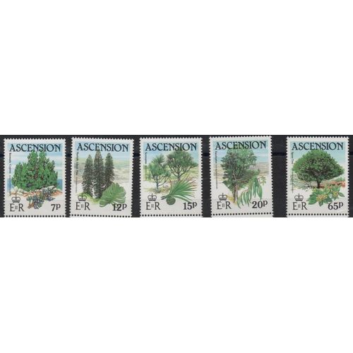 Ile De L' Ascension Timbres Les Arbres 1982