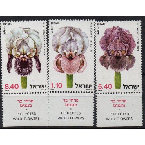 Israël Timbres Les Orchidées 1978