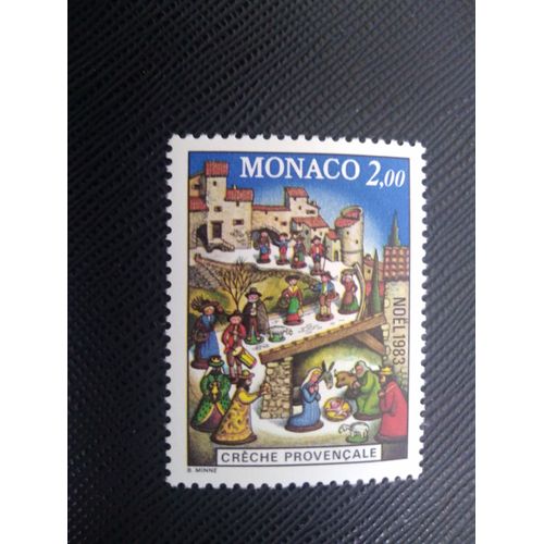 Timbre Monaco Yt 1400 Crèche De Noël Rurale 1983 (100309 )