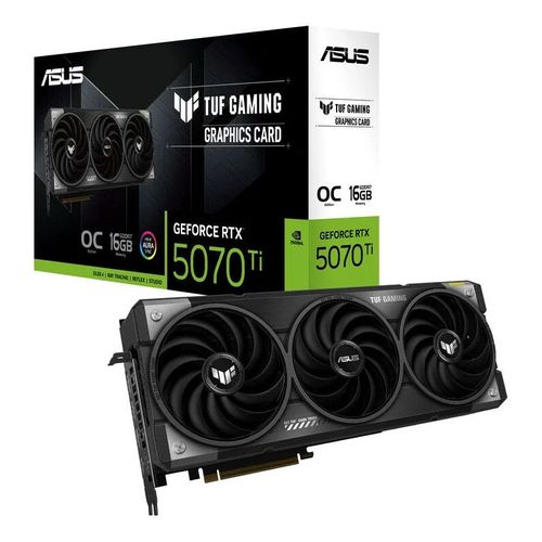 ASUS TUF Gaming GeForce RTX 5070 Ti 16GB - OC Edition - carte graphique - GeForce RTX 5070 Ti - 16 Go GDDR7 - PCI Express 5.0 - 3 x DisplayPort, HDMI - gris