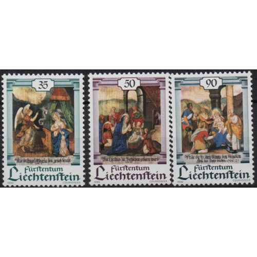 Liechtenstein Timbres Noël 1990
