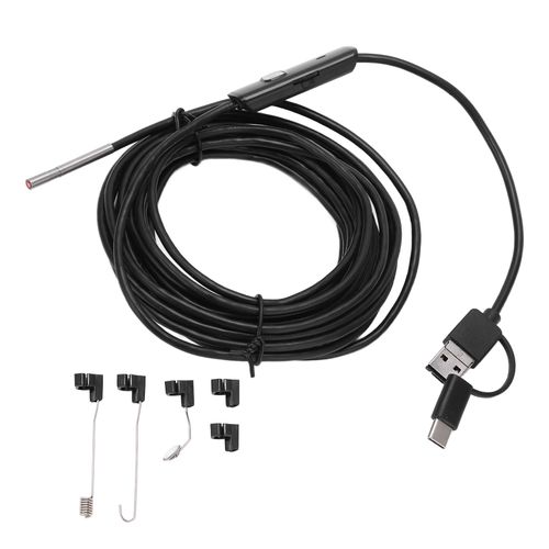 AN100-3.9 3.9mm Endoscope Haute Definition Camera d'Inspection Pipeline Telephone Portable LED Endoscope pour l'Industrie Automobile Fil Dur 1m / 3.3ft