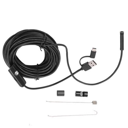 Cordon flexible pour endoscope industriel AN100-7 7,0 mm 3 en 1 haute definition, camera serpent etanche et durable 2 m