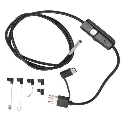 AN100-3.9 3.9mm Endoscope Haute Definition Camera d'Inspection Pipeline Telephone Portable Endoscope LED pour l'Industrie Automobile Fil Flexible 3.5m / 11.5ft