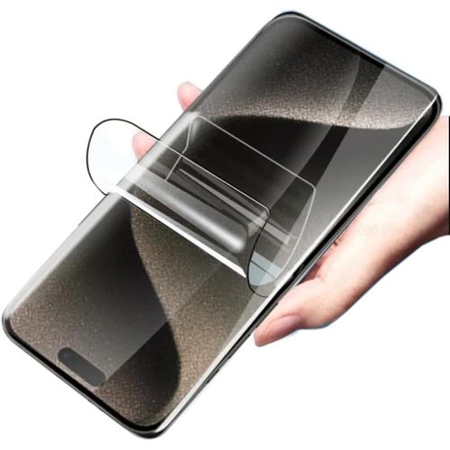 Film Hydrogel Protecteur D'écran Iphone 15 Pro Max 6.7"" 2023 - 2 Pièces Antichoc Anti-Empreintes Haute Sensibilité Installation Sans Poussière Tpu Flexible