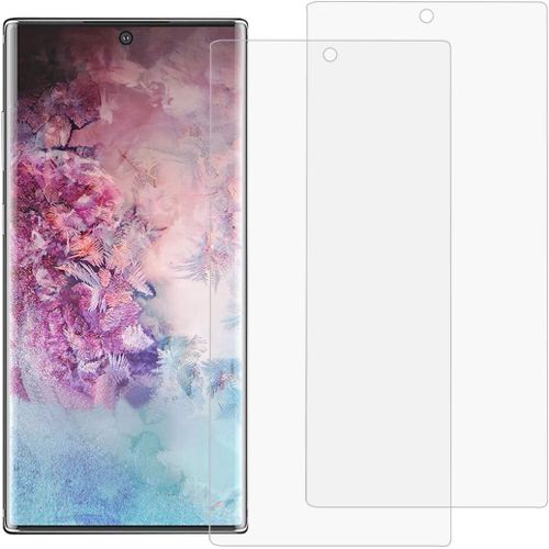 Film Protecteur En Pet Souple Pour Samsung Galaxy Note 10 - 2 Pièces, Couverture Totale 3d, Anti-Rayures 4h, Bord Courbé, Transparent