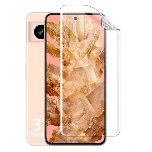 Film Protecteur Hydrogel Flexible Tpu Hd Anti-Traces Pour Google Pixel 8a - 3 Pièces Transparent, Sensibilité Élevée Sans Bulles