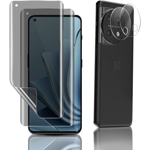 Film Protection Écran Anti-Espion + Caméra Arrière Pour Oneplus 11 5g - Tpu Flexible, Autocicatrisant, Compatible 3d Touch/Face Id, Transparent