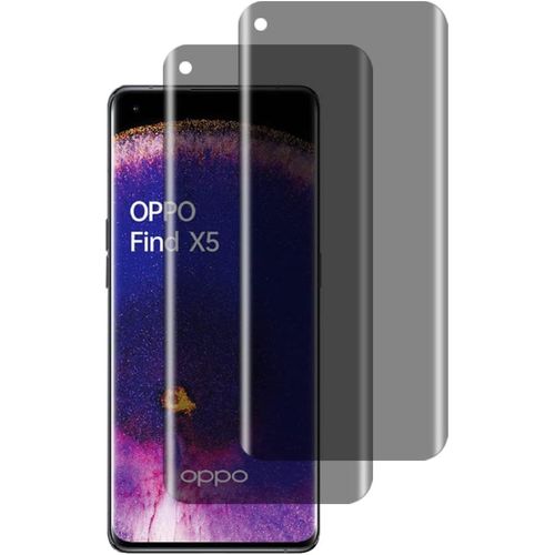Film Protection Écran Anti-Espion Pour Oppo Find X5, Tpu Ultra-Fin Anti-Rayures Et Empreinte Digitale, Couverture Complète Sans Bulles (2 Pièces)
