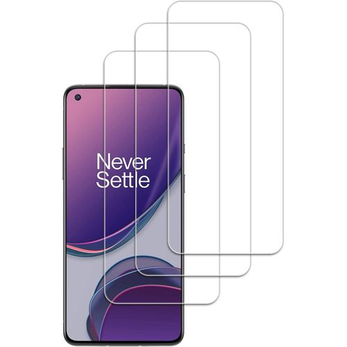 Film Protection Écran En Verre Trempé Oneplus 8t - Lot De 3, Anti-Rayures 9h, Hd Ultra-Transparent, Bord 2.5d, Revêtement Oléophobe, Compatible Étui