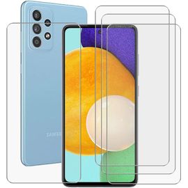 Film Protecteur En Verre Trempé Samsung Galaxy A52 5g 6.5"" 4 Pièces - Dureté 9h Anti-Rayures, Anti-Empreintes, Transparence 99.9% Ultra Mince 0.3mm