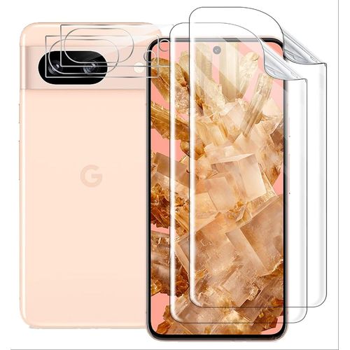 Film Protecteur Hydrogel Pour Google Pixel 8a - 2+2 Écran Et Caméra, Haute Transparence Anti-Rayures, Revêtement Oléophobe, Installation Facile Sans Bulles