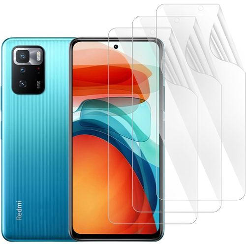 Film Protection Écran Auto-Cicatrisant Pour Xiaomi Redmi Note 10 Pro/Pro Max, 3 Pièces Anti-Empreintes Hd Ultra Résistant Sans Bulles Transparent