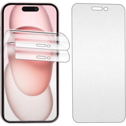 Film Protecteur D'écran Mat Pour Iphone 15 | Anti-Reflets Et Anti-Empreintes | Tpu Hydrogel Flexible Résistant Aux Rayures | Installation Facile Sans Bulles