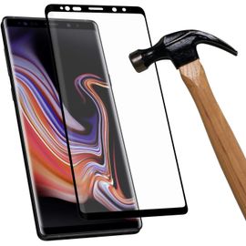Film Protecteur En Verre Trempé Samsung Galaxy Note 9/S8+ - Bordure Courbée, Ultra-Transparent, Anti-Empreintes, Anti-Rayures, Installation Facile Sans Bulles - Noir
