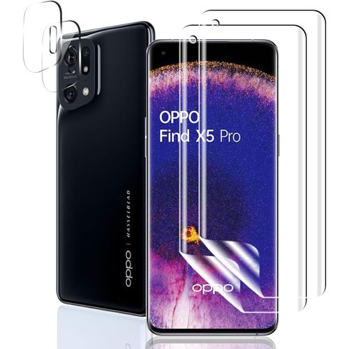 Film Protecteur D'écran Tpu Souple Pour Oppo Find X5 Pro - Auto-Cicatrisant, Revêtement Hydro-Oléophobe, Transparence Hd 99,9%, Design Ultra-Fin - Transparent