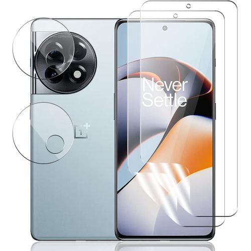 Film Protecteur Tpu Anti-Rayures Auto-Cicatrisant Avec Protecteur Caméra Arrière Pour Oneplus 11 R - Hd Transparent, Couverture Complète, Anti-Empreintes, Installation Facile